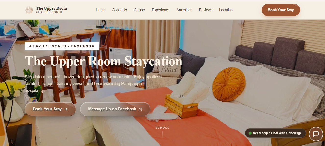 The Upper Room at Azure North Staycation Showcase